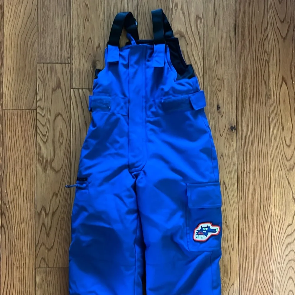 Quicksilver | blue snow bibs toddler size 2 adjustable straps zip front - Picture 1 of 11